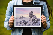 Load image into Gallery viewer, Dartmoor Snow Prints | Great Staple Tor Winter Photography Devon Mountain Photos - Home Decor Gifts

