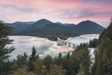 Load image into Gallery viewer, Sylvensteinsee Lake, Germany | Alpine Bridge &amp; Mountain Photography Print
