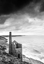 Load image into Gallery viewer, Cornish Prints | Black and White Wheal Coates Tin Mine Wall Art - Home Decor
