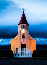 Load image into Gallery viewer, Eerie Church Print | Icelandic fine art for Sale, Westfjords Landscape Photography
