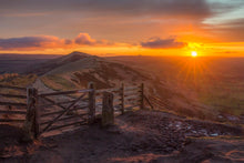 Load image into Gallery viewer, Mam tor Sunrise | Peak District Landscape Photography, British Wall Art - Home Decor Gifts
