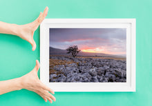 Load image into Gallery viewer, Twistleton Scar Photography | Yorkshire Landscape Photos Limestone Tree Sunset Wall Art for Sale - Home Decor Gifts
