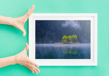 Load image into Gallery viewer, Eibsee Lake, Germany | Misty Island Trees &amp; Reflection Photography Print
