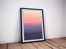 Load image into Gallery viewer, Dartmoor Mountain Sunset Art | Devon Red Sky Landscape Photography - Home Decor Gifts
