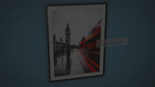 Load and play video in Gallery viewer, Fine art London Picture | Westminster Print of a London bus at Big Ben - Home Decor
