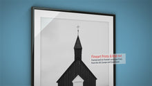 Load and play video in Gallery viewer, Scandinavian Prints of Budir Black Church | Icelandic Church Photography - Home Decor
