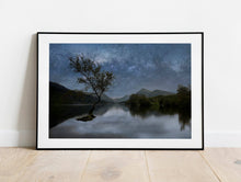 Load image into Gallery viewer, Lone Tree Milkyway Prints | Llanberis Llyn Padarn wall art, Mountain Photography - Relight Home Decor - Sebastien Coell Photography
