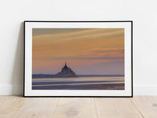 Load image into Gallery viewer, Mont Saint Michel Castle | Normandy Dusk Seascape Photography - Home Decor
