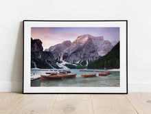 Load image into Gallery viewer, Lago Di Braies Wall Art  | Pragser Wildsee Lake Photography, Dolomiti Mountain photography
