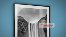 Load and play video in Gallery viewer, Skogafoss Waterfall Prints | Scandinavian art for Sale and Icelandic fine art Photography
