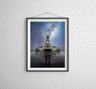 Stykkishólmskirkja Church Milkyway Prints | Icelandic Space Wall Art - Relight Home Decor
