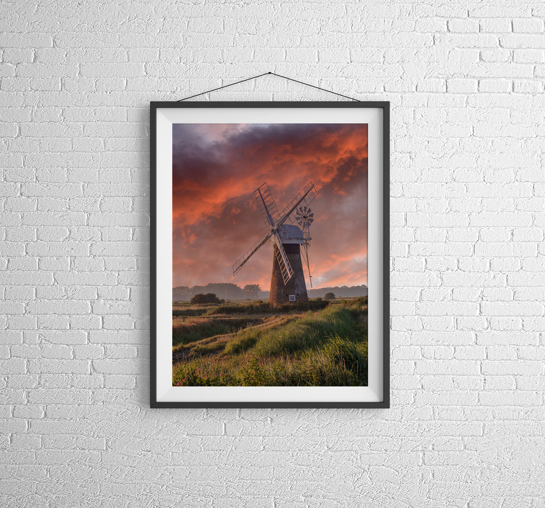 Windmill Wall Art Prints of Thurne Windpump | Norfolk Broads Pictures - Relight Home Decor