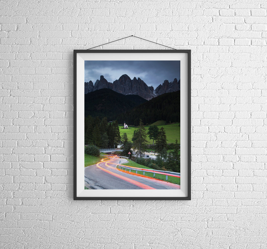 St Johann Church Wall Art | Val Di Funes Landscape Photography, Home Decor Gifts
