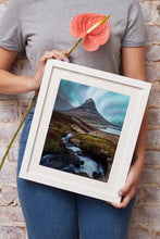 Load image into Gallery viewer, Northern Lights wall art of Kirkjufell | Mountain Photography, Scandinavian Prints - Relight Home Decor Gifts - Sebastien Coell Photography
