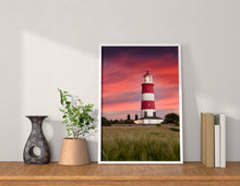 Load image into Gallery viewer, Happisburgh Lighthouse Wall Art Print | Lighthouse art for Sale - Relight Home Decor - Sebastien Coell Photography
