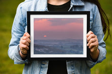 Load image into Gallery viewer, Dartmoor Sunset Photography | Red Sky Wall Art, Devon Valley Prints - Home Decor Gifts - Sebastien Coell Photography
