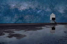 Load image into Gallery viewer, Burnham on Sea Space Print | Milkway Lighthouse Wall Art, Nightsky Photography - Relight Home Decor - Sebastien Coell Photography
