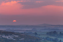 Load image into Gallery viewer, Dartmoor Sunset Photography | Red Sky Wall Art, Devon Valley Prints - Home Decor Gifts - Sebastien Coell Photography
