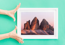 Load image into Gallery viewer, Tre Cime Di Lavaredo Wall Art | Mountain Photography For Sale, Northern Italy Home Decor

