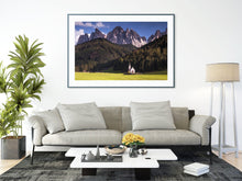 Load image into Gallery viewer, Val Di Funes Photo Print | St Johann Church Wall Art, Home Decor Gifts

