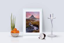 Load image into Gallery viewer, Kirkjufell Mountain Photography | Sunset Scandinavian Prints - Relight Home Decor Gifts - Sebastien Coell Photography
