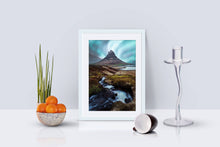 Load image into Gallery viewer, Northern Lights wall art of Kirkjufell | Mountain Photography, Scandinavian Prints - Relight Home Decor Gifts - Sebastien Coell Photography
