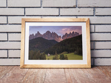 Load image into Gallery viewer, St Johann in Ranui Church Photography | Val Di Funes Prints, Home Decor Gifts
