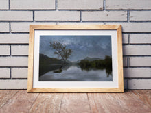 Load image into Gallery viewer, Lone Tree Milkyway Prints | Llanberis Llyn Padarn wall art, Mountain Photography - Relight Home Decor - Sebastien Coell Photography
