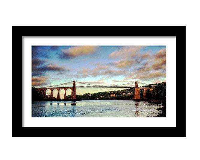 Panoramic Print of The Menai Suspension Bridge | Wales Photography - Home Decor Gifts - Sebastien Coell Photography
