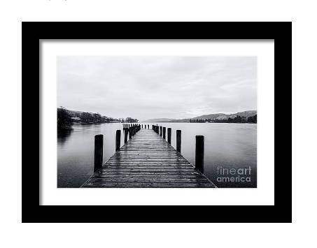 A Black and White Print | Coniston Water Jetty,  Lake district wall art, Cumbria Home Decor - Sebastien Coell Photography