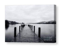 Load image into Gallery viewer, A Black and White Print | Coniston Water Jetty,  Lake district wall art, Cumbria Home Decor - Sebastien Coell Photography
