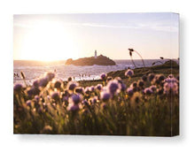 Load image into Gallery viewer, Cornish art | Godrevy Lighthouse Prints, Wildflower Seascape Photography - Home Decor - Sebastien Coell Photography
