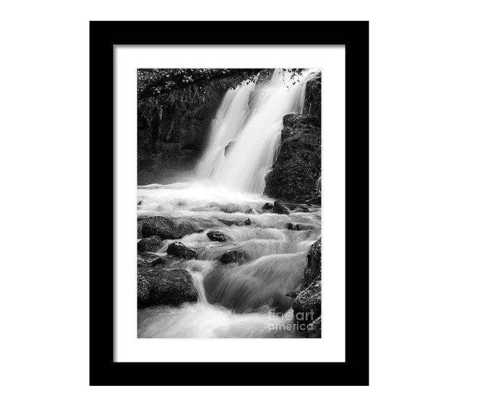 Dartmoor Prints of Venford Twin Waterfall | Fine art Black and White Print - Home Decor - Sebastien Coell Photography