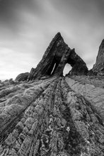 Load image into Gallery viewer, Black and White Print of Black Church Rock | North Devon Photography for Sale - Home Decor - Sebastien Coell Photography
