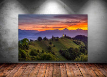 Load image into Gallery viewer, Landscape Photography of St Primoz | Jamnik Church Prints, Alpine Church Home Decor - Sebastien Coell Photography
