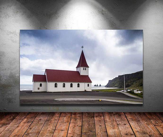 Church in Vik Iceland Prints | Reynisdrangar wall art for Sale and Home Decor Gifts - Sebastien Coell Photography