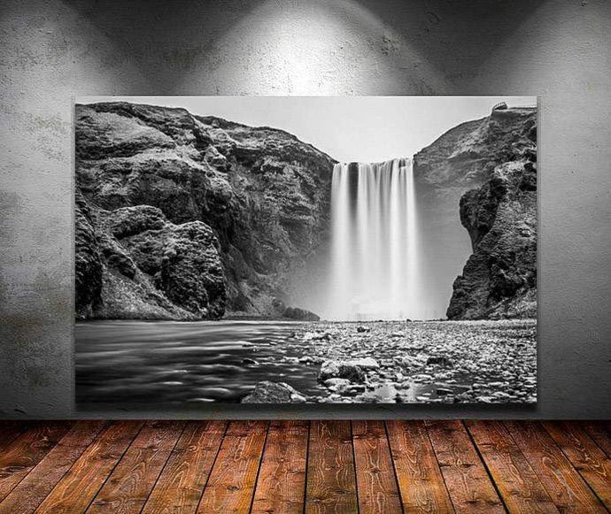 Scandinavian Prints | Skogafoss waterfall wall art and Icelandic art for Sale - Sebastien Coell Photography