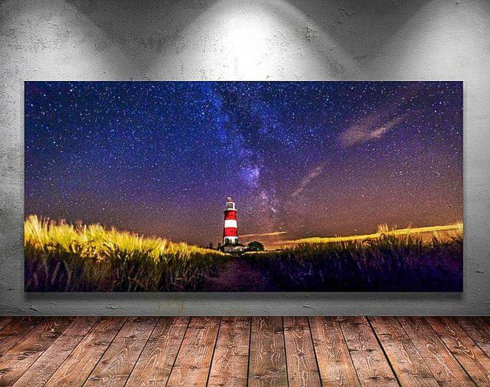 Panoramic Print of Happisburgh Lighthouse | Norfolk Astrophotography Photography - Sebastien Coell Photography