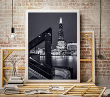 Load image into Gallery viewer, Black and White London Prints | The Shard Wall Art, London Cityscape Photography - Sebastien Coell Photography

