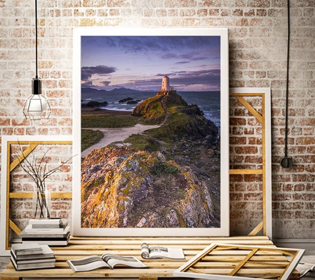 Sunset over Anglesey and Puffin Island. hotsell Llanfairfechan, Wales, UK. (Wall Art. Canvas. Fine Art Print. Landscape Photography Gift)