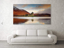 Load image into Gallery viewer, Panoramic Print of Kilchurn Castle, Scottish Loch Awe wall art - Home Decor Gifts - Sebastien Coell Photography
