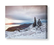 Load image into Gallery viewer, Isle of Skye Prints of The old man of Storr, Snow Mountain Photography Home Decor Gifts - SCoellPhotography
