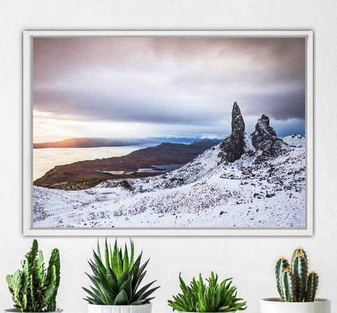 Isle of Skye Prints of The old man of Storr, Snow Mountain Photography Home Decor Gifts - SCoellPhotography