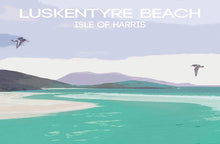 Load image into Gallery viewer, Scotland Poster of Luskentyre Beach, Scottish art Prints and Hebrides are for Sale, Home Decor Gifts - SCoellPhotography
