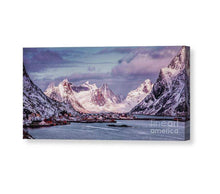 Load image into Gallery viewer, Panoramic Print of Norway&#39;s Reine | Nordic wall art, Arctic Seascape Photography - Sebastien Coell Photography
