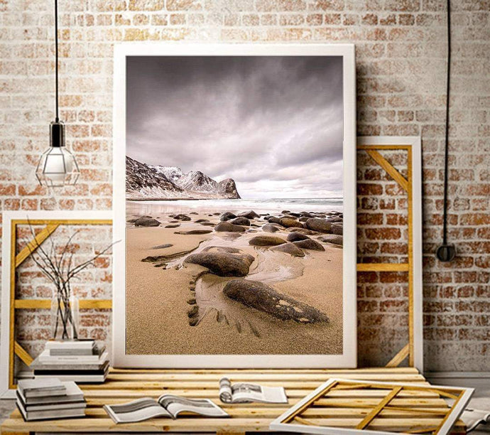 Beach Prints of Unstad Bay, Scandinavian Wall Art for Sale - Home Decor Gifts - Sebastien Coell Photography