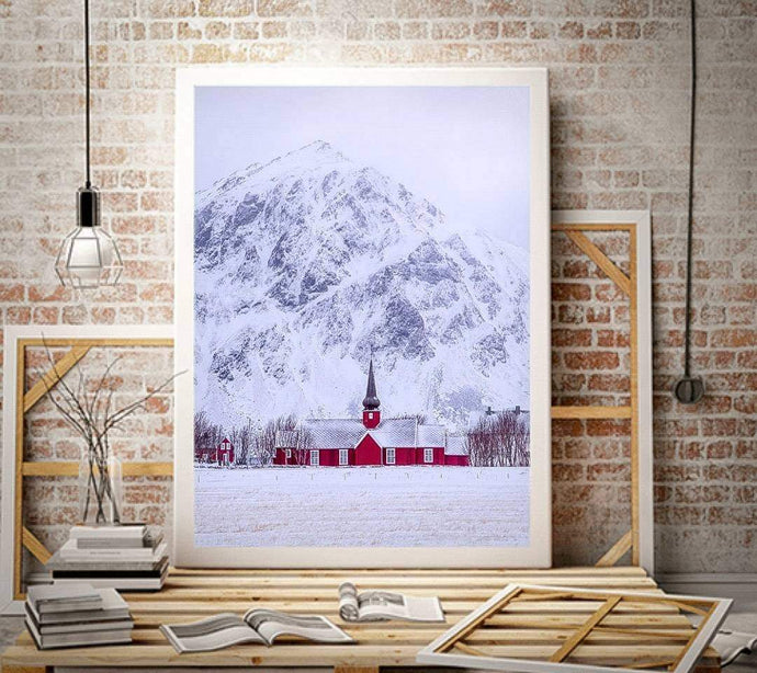 Nordic art of Flakstad Church | Lofoten Islands Prints for Sale, Home Decor Gifts - Sebastien Coell Photography