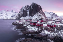 Load image into Gallery viewer, Nordic Print of Hamnoy | Norwegian art for Sale and Lofoten Mountain Photography - Sebastien Coell Photography

