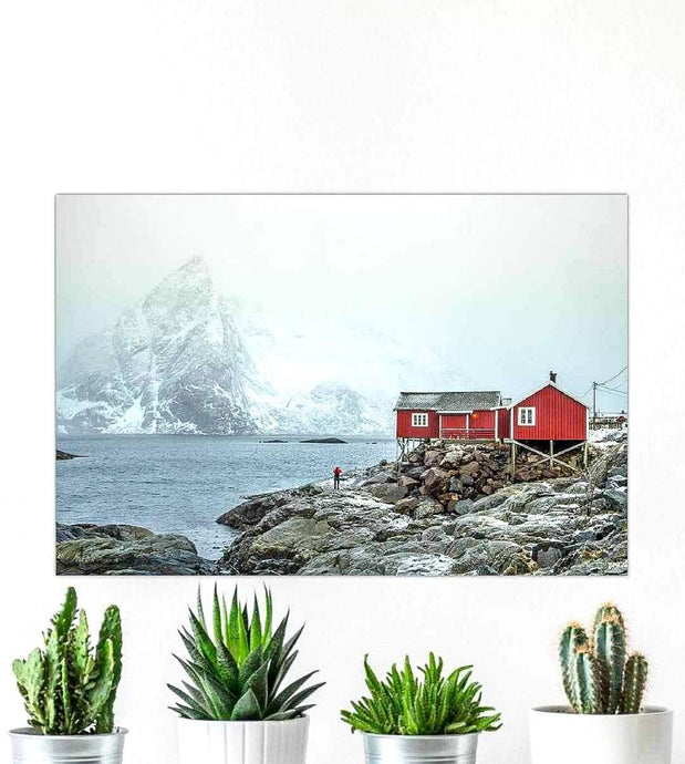 Red Hut Prints of Hamnoy | Lofoten Island Fishermans cottage art - Home Decor Prints - Sebastien Coell Photography