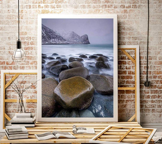Lofoten Islands Print of Unstad Bay, Scandinavian Beach art for Sale and Nordic Gifts Home Decor - SCoellPhotography